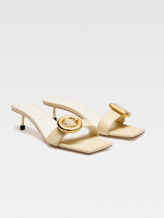 Jacquemus Shoes - Jacquemus geometric buckle mule slides Les Sandales Regalo Basses Size…